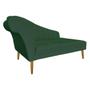 Imagem de Recamier Divã Pés Palito Para Sala Cecilia 1.60cm Suede Verde -  INCASA DECOR