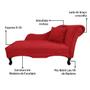 Imagem de Recamier Divã Sofá Estofado Direito De Quem Senta Olivia Suede Vermelho - DL Decor