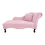 Imagem de Recamier Divã Sofá Estofado Esquerdo De Quem Senta Olivia Suede Rosa Bebe - MB Decor