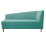 Imagem de Recamier Divã Valéria 160cm Lado Esquerdo Suede Azul Turquesa - Amarena Móveis