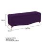 Imagem de Recamier Divã Yasmim Baú 160 cm Estofado 2 Lugares Queen Size Para Sala de Estar Quarto Suede Roxo - Amarena