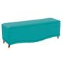 Imagem de Recamier Divã Yasmim Baú 195 cm Estofado 2 Lugares King Size Para Sala de Estar Quarto Suede Azul Turquesa - Amarena