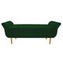 Imagem de Recamier Estofado Ari 140 cm Casal Suede Verde - ADJ Decor