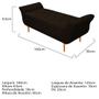 Imagem de Recamier Estofado Ari 160 cm Queen Size Corano Marrom - ADJ Decor