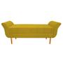 Imagem de Recamier Estofado Ari 160 cm Queen Size Suede Amarelo - ADJ Decor