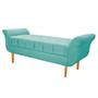 Imagem de Recamier Estofado Ari 160 cm Queen Size Suede Azul Tiffany - ADJ Decor