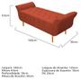 Imagem de Recamier Estofado Ari 160 cm Queen Size Suede Terracota - ADJ Decor