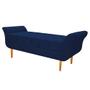 Imagem de Recamier Estofado Ari 195 cm King Size Suede Azul Marinho - ADJ Decor