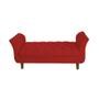 Imagem de Recamier Estofado Para Hall de Entrada 90 cm Grécia Suede Vermelho - INCASA DECOR