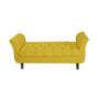 Imagem de Recamier Estofado Para Sala de Estar 100 cm Grécia Suede Amarelo - DL DECOR