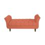 Imagem de Recamier Estofado Para Sala de Estar 90 cm Grécia Suede Coral - INCASA DECOR