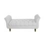 Imagem de Recamier Estofado Para Salão de Beleza 140 cm Grécia Corano Branco - DL DECOR