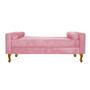 Imagem de Recamier Félix King Size 195cm Suede Rosa Bebê - ADJ Decor