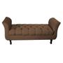 Imagem de Recamier Grecia Decorativa 140cm Suede Marrom - Montanaris Decor