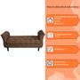 Imagem de Recamier Grecia Decorativa 140cm Suede Marrom - Montanaris Decor