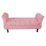 Imagem de Recamier Grecia Decorativa 150cm Suede Rosa - Montanaris Decor