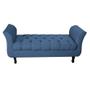 Imagem de Recamier Grecia Decorativa 160cm Suede Azul Marinho - Montanaris Decor