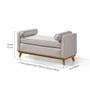 Imagem de Recamier Italia 1,30M  com Base Madeira Linho Sofatec