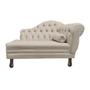 Imagem de Recamier Larissa Estofado Sala 120 cm Esquerdo De Quem Senta Suede Bege - MB DECOR