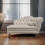Imagem de Recamier Larissa Estofado Sala 120 cm Esquerdo De Quem Senta Suede Bege - MB DECOR