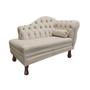 Imagem de Recamier Larissa Estofado Sala 120 cm Esquerdo De Quem Senta Suede Bege - MB DECOR