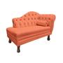 Imagem de Recamier Larissa Estofado Sala 120 cm Esquerdo De Quem Senta Veludo Coral - MB DECOR