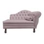Imagem de Recamier Larissa Estofado Sala 120 cm Esquerdo De Quem Senta Veludo Rose - DL Decor