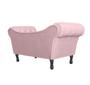 Imagem de Recamier Namoradeira Estofada Para Quarto Londres 160 Suede Rosa Bebe DL Decor