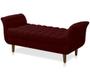 Imagem de Recamier Puff Banco Namoradeira Sofá Sala 02 Lugares 150cm Grécia Suede Vermelho Bordô - DL Decor