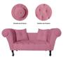 Imagem de Recamier Sofá Decorativo Para Hall de Entrada Londres 160 Suede Rosa Barbie DL Decor