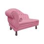 Imagem de Recamier Sofá Direito Larissa 120cm Sala Suede Rosa Barbie - INCASA DECOR