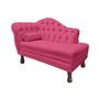 Imagem de Recamier Sofá Direito Larissa 120cm Sala Veludo Pink - INCASA DECOR