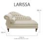 Imagem de Recamier Sofá Direito Larissa 150cm Sala Suede Bege - INCASA DECOR