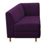 Imagem de Recamier Valéria 140cm Lado Esquerdo Suede Roxo - ADJ Decor