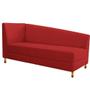 Imagem de Recamier Valéria 185cm Lado Direito Corano Vermelho - ADJ Decor