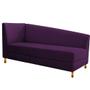 Imagem de Recamier Valéria 185cm Lado Direito Suede Roxo - ADJ Decor