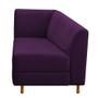 Imagem de Recamier Valéria 185cm Lado Direito Suede Roxo - Amarena Móveis