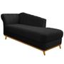 Imagem de Recamier Vanessa 140cm Lado Direito Suede Preto - ADJ Decor