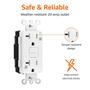 Imagem de Receptáculo GFCI Amazon Basics 20A à Prova d'Água - Branco