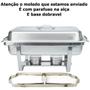 Imagem de Rechaud Inox 9 Litros 1/1 Panelas Banho Maria 1 Cuba Buffet 7335-01