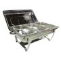 Imagem de Rechaud Inox 9 Litros 1/3 Panelas Banho Maria 3 Cubas Buffet