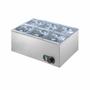 Imagem de Rechaud Retangular 12 L Com 6 Cubas 1/6  Aço Inox Zprc06