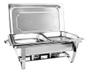 Imagem de Rechaud Retangular 9 Litros Com 2 Cubas 1/2 Inox 201 Panelas Buffet Banho Maria Brinovar