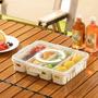 Imagem de Recipiente de armazenamento de alimentos MineSign Divided Snackle Box com tampas