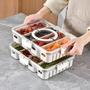 Imagem de Recipiente de armazenamento de alimentos MineSign Divided Snackle Box com tampas