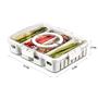 Imagem de Recipiente de armazenamento de alimentos MineSign Divided Snackle Box com tampas