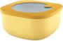 Imagem de Recipiente hermético Raso Médio com tampa e válvula - 975 ml - 16 x 16 x h7,8 cm - Cor OCRE - STOR