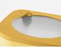 Imagem de Recipiente hermético Raso Médio com tampa e válvula - 975 ml - 16 x 16 x h7,8 cm - Cor OCRE - STOR