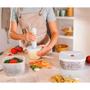 Imagem de Recipiente Raso a Vácuo com Válvula Freezer geladeira Small 12,5 x 12,5 x h7 cm - 450 ml - SaveIt
