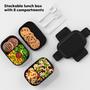 Imagem de Recipientes de almoço para adultos Bento Box HOMETALL 1900mL com utensílios